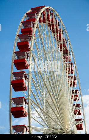 detail of the Ferris wheel on Navy Pier in Chicago. Stock Photo