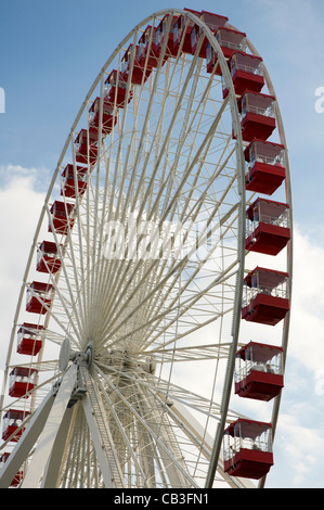 detail of the Ferris wheel on Navy Pier in Chicago. Stock Photo