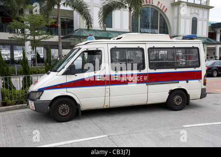 hong kong police minibus transport on hong kong island hksar china Stock Photo