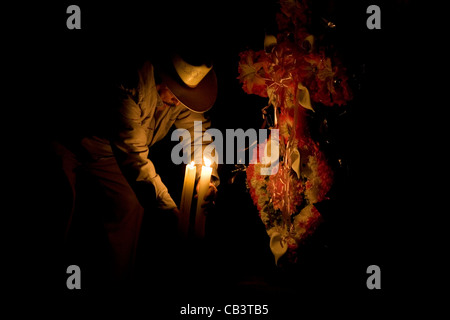 Day of the Dead commemorations at the cemetery in San Gregorio Atlapulco, Mexico. Stock Photo