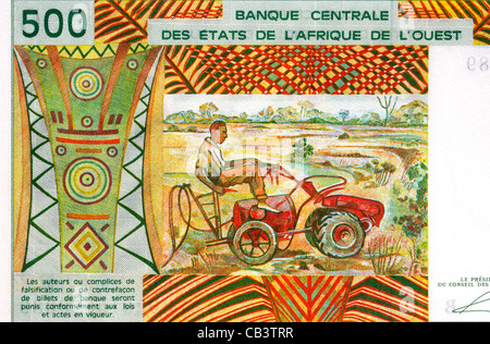 Benin 500 Five Hundred Franc Bank Note Stock Photo - Alamy