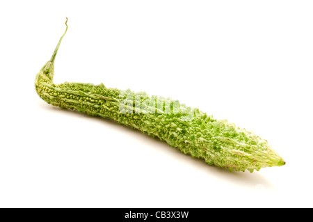 Bitter melon on a white background Stock Photo