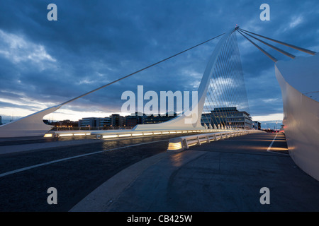 Samuel Beckett Bridge, designed by Calatrava, Dublin, Ireland Stock Photo