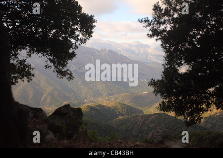 Sardinia, Cagliari, Italy, Dorgali, view over Parco Nazionale, del Golfo di Orosei, national park Stock Photo