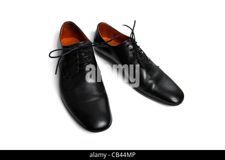 Black shoes isolated on white Stock Photo