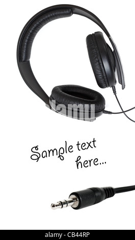 Headphones isolated on white in a studio Stock Photo