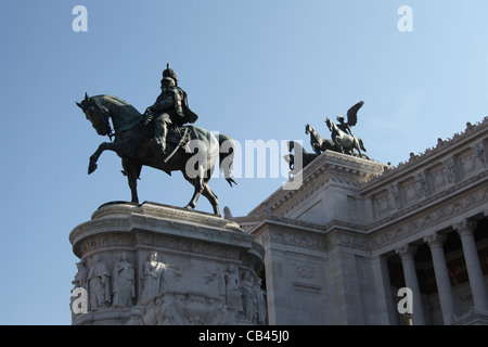 Detail of the Victor Emmanuel Monument Stock Photo