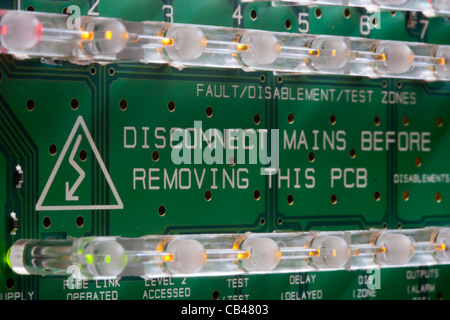 Disconnect mains before removing this PCB  Fault Disablement  Test Zones Stock Photo