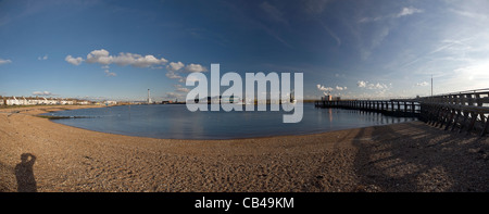 Panorama of Shoreham Harbour, West Sussex, UK Stock Photo