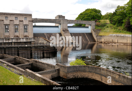 Salmon Ladder at the Pitlochry Dam and Hydro Electric Power Station on The River Tummel. Stock Photo