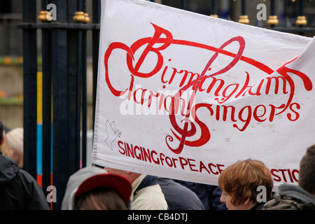 Demonstration against Birmingham City Council job cuts. Which took place in the city center in February 2011. Stock Photo