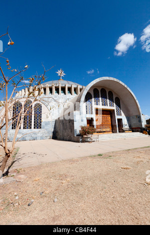 Exterior view of the New Church St Mary of Zion in Aksum, Northern Ethiopia, Africa. Stock Photo