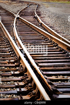 Mainline Rail Switch Stock Photo