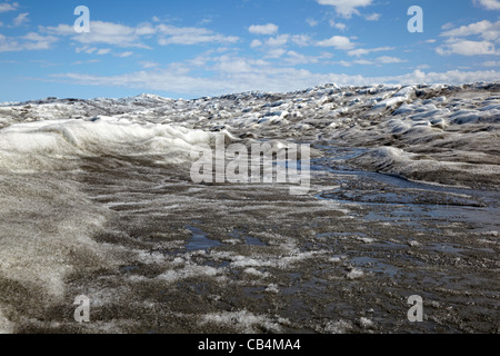 Indlandsisen (Ice Cap) near Kangerlussuaq, Greenland Stock Photo