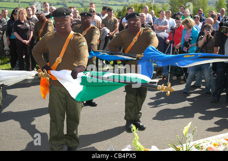 Members of the Real IRA at a 1916 Easter Rising commemoration, Londonderry, Northern Ireland. Stock Photo