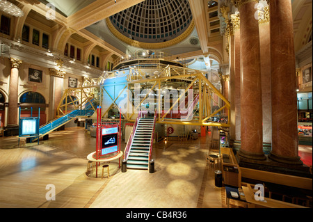 The inside of the Royal Exchange Theatre performance venue in Manchester. Stock Photo