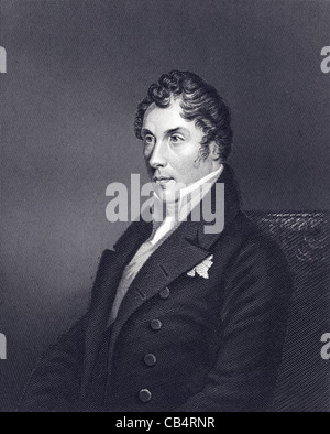 George Hamilton-Gordon 4th Earl of Aberdeen KG KT FRS PC (1784 – 1860) was a Scottish Conservative politician & Prime Minister Stock Photo