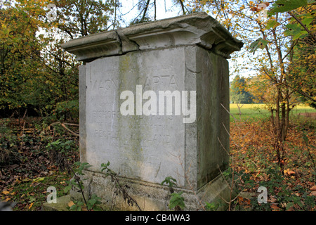 Magna Carta memorial stone plinth at Runnymede England UK Stock Photo