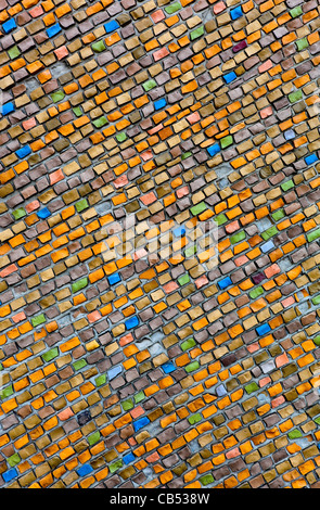 Multicolored ceramic tile background Stock Photo