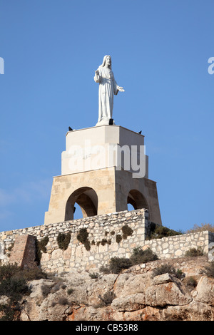 Statue of San Cristobal in the Alcazaba of Almeria, Spain Stock Photo