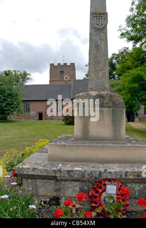 War memorial St Mary's church Hanley Castle Worcestershire England UK Stock Photo