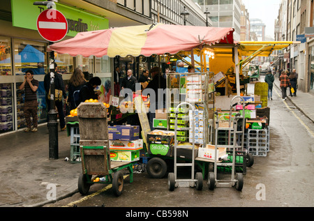 Berwick street fruit and veg market Soho London UK Stock Photo