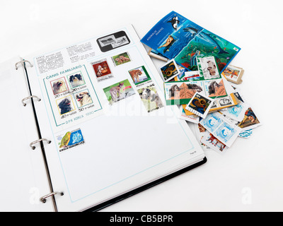 stamp album collection Stock Photo - Alamy