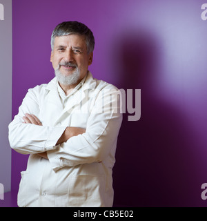 Renowned scientist/doctor in a research center/hospital laboratory looking confident Stock Photo