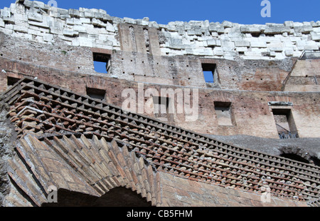 Inside the Colosseum of Rome Stock Photo