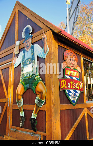 Bavarian beer kiosk at 'Winter Wonderland' Hyde Park, City of Westminster, London, Greater London, England, United Kingdom Stock Photo