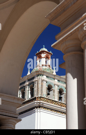 Our Lady of Copacabana cathedral in Copacabana, Bolivia Stock Photo