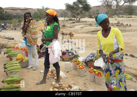 Local market, Mocamedes, Angola Stock Photo