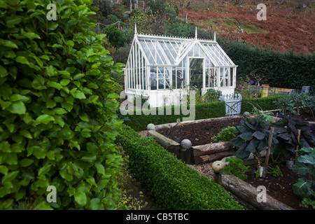 Lip na Cloiche, a garden, arts shop and bed+breakfast cottage run by Lucy McKenzie, near Ulva ferry, Isle of Mull, Scotland Stock Photo