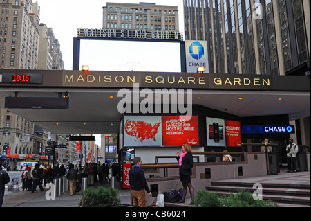 Madison Square Garden arena entrance Manhattan New York NYC USA Stock Photo