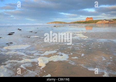 Autumn afternoon at Fistral beach, Newquay, North Cornwall, England, UK Stock Photo