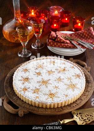 Traditional Spanish Santiago almond tart Stock Photo - Alamy
