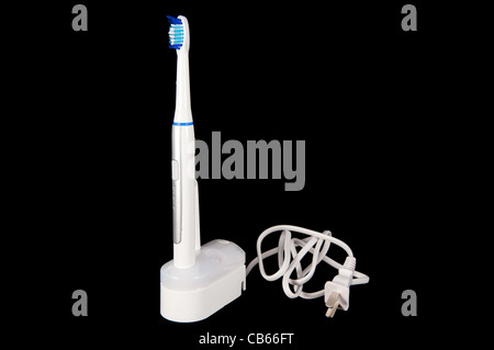 Electric sonic toothbrush isolated on black background Stock Photo