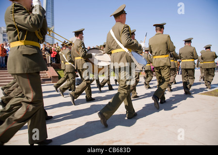 Victory day in Russia,9 may ,soldiers on parade Stock Photo