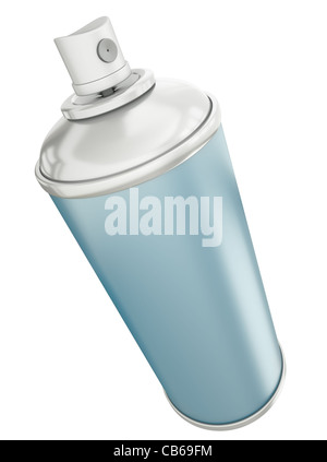 Blank aerosol package. 3d illustration isolated on white background ...