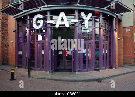 GAY bar in Canal Street, Manchester Stock Photo