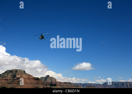 Helicopter tour over the Grand Canyon in Arizona USA Stock Photo