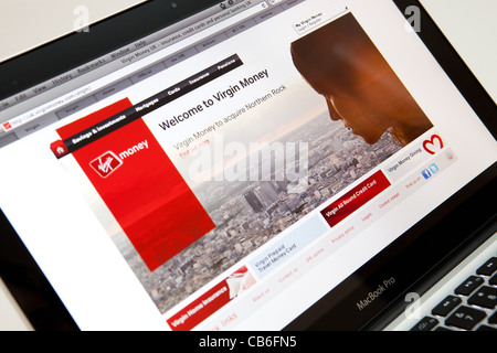 Virgin Money Website Screen shot of web page Stock Photo