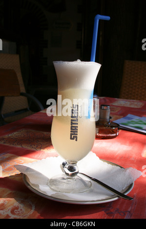 Ice cream cocktail 'White Lady' made with German Sekt sparkling wine, at a bar in Idar-Oberstein, Rheinland-Pfalz, Germany Stock Photo