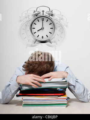Employee sleeping Stock Photo