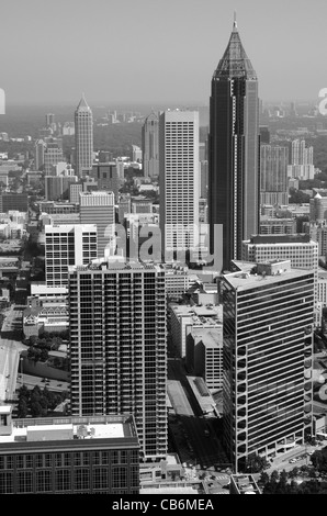 Atlanta cityscape in black and white. Stock Photo