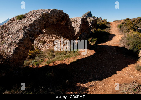 Arabic architecture in Bernia, Bernia mountain Ridge,Alicante province ...