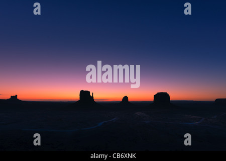 Sunrise Monument Valley Stock Photo