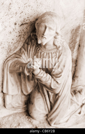 Stone statue Christ - religious symbo Stock Photo