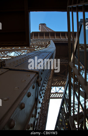 Paris, the internal structures of of the Eiffel tower Stock Photo