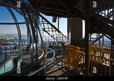 Paris, the internal structures of of the Eiffel tower Stock Photo